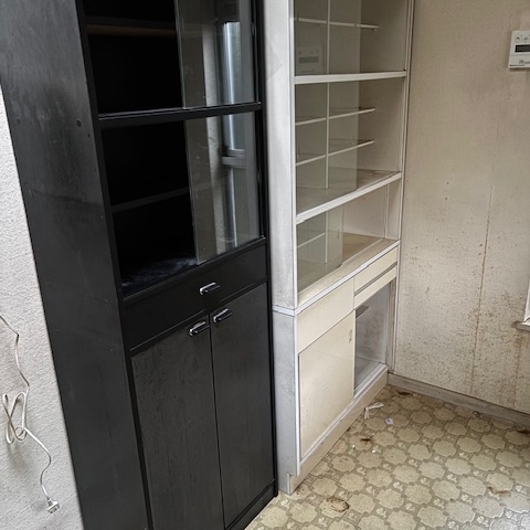 宇都宮市 キッチン 食器棚 残置物 作業前